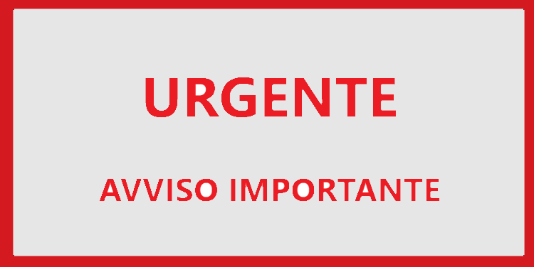 Urgente - Avviso importante