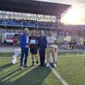 La premiazione del Santa Venerina, officiata dal presidente Morgana insieme con il coordinatore regionale del sgs, Stefano Valenti