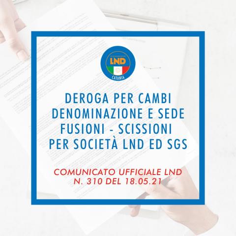 cambi denominazione sede fusioni e scissioni