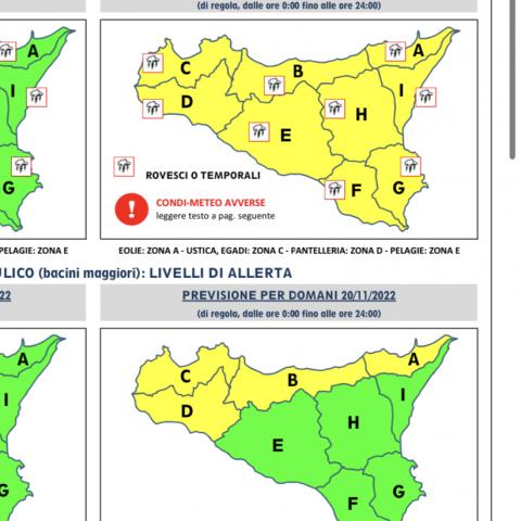 Allerta meteo gialla