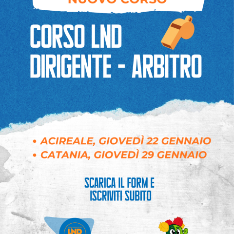 CORSO DIRIGENTE ARBITRO